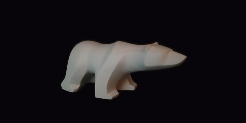 Sculpture of small Stylize Polar Bear