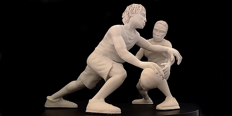 Basketball Players sculpture